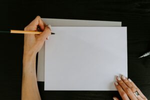 getting ready to design a trademark on paper